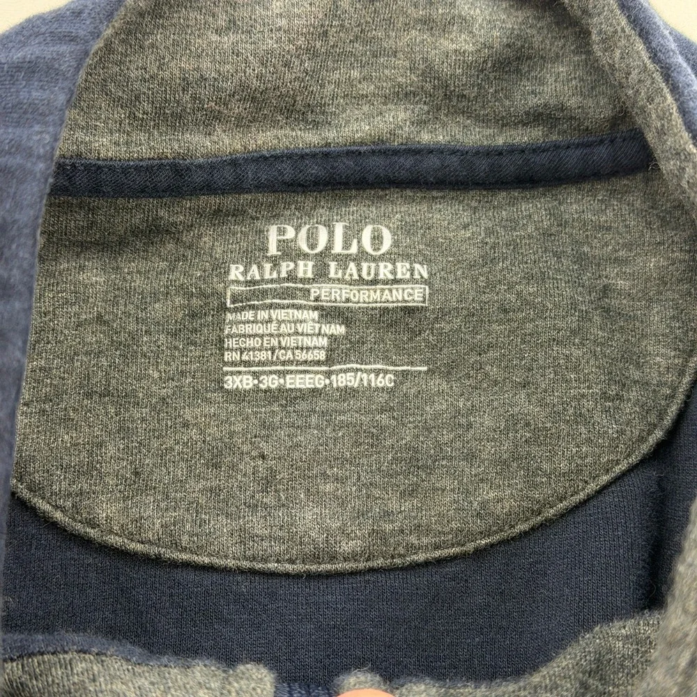 Polo Ralph Lauren Sweater Mens 3XB Blue Navy Performance 1/4 Zip Golf Pullover